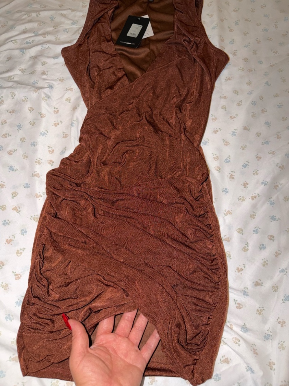 Dahlia Ruched Mini Dress - Picture 2 of 4